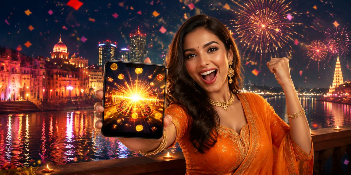 Live Casino gaming scene with neon light background in Delhi's Connaught Place