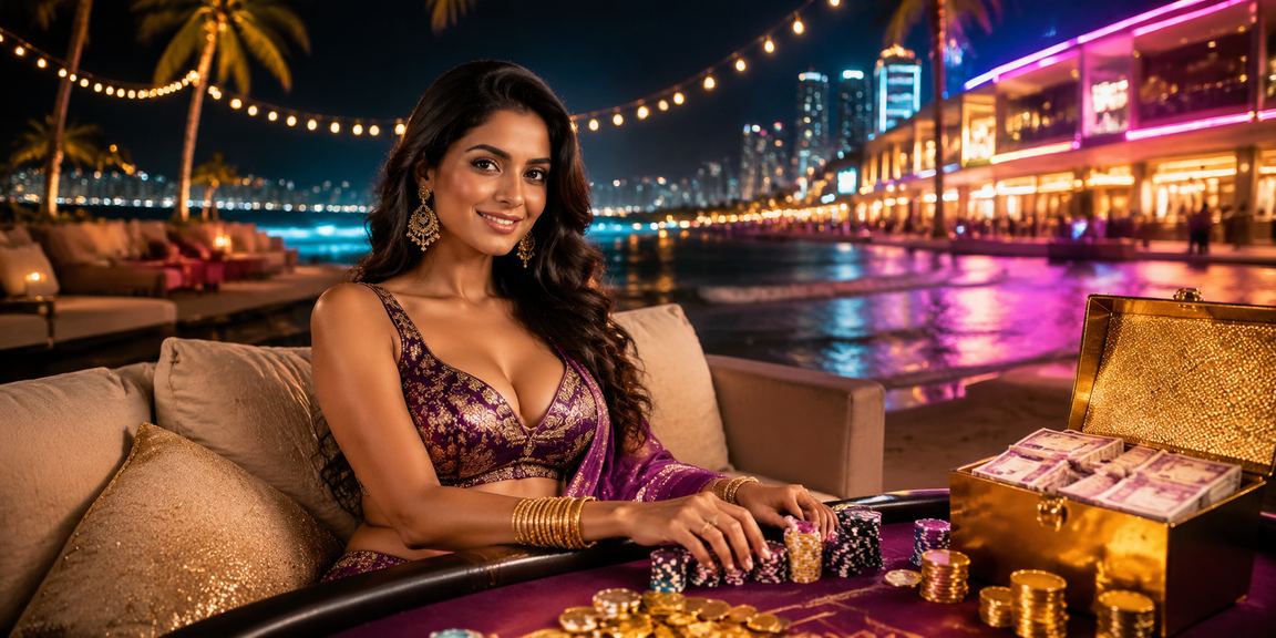Players enjoying betting by an Indian beach